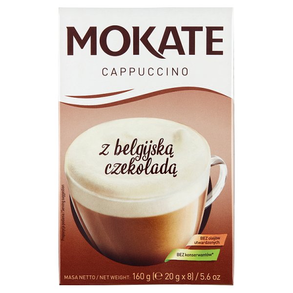Mokate Cappuccino z belgijską czekoladą 160 g (8 x 20 g)