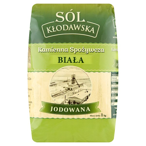 Kłodawska sól kamienna spożywcza biała jodowana 1 kg