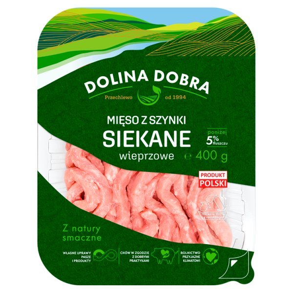 Dolina Dobra Mięso z szynki siekane wieprzowe 400 g