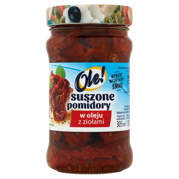 Ole! Suszone pomidory w oleju z ziołami 270 g