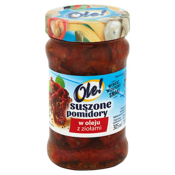 Ole! Suszone pomidory w oleju z ziołami 270 g