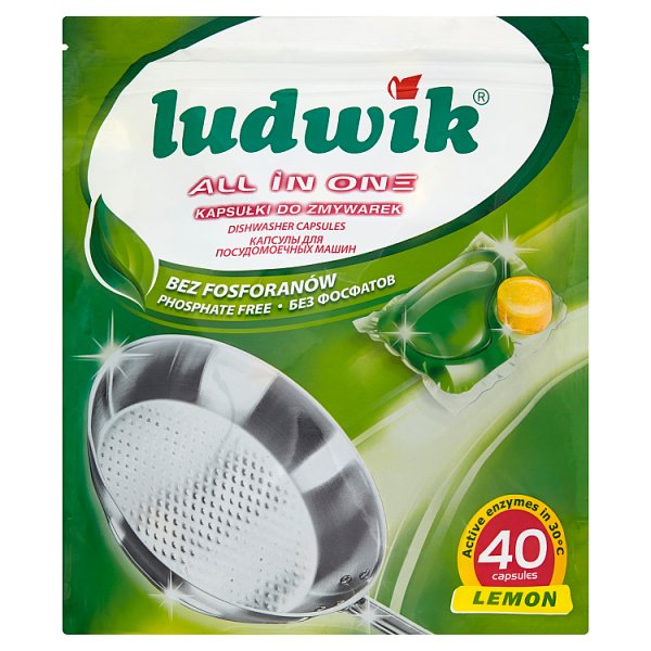 Ludwik All in one Lemon Kapsułki do zmywarek 812 g (40 sztuk)