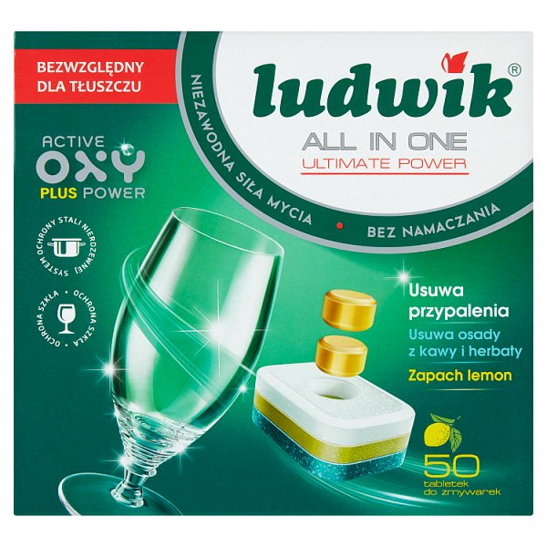 Ludwik All in one Lemon Tabletki do zmywarek 900 g (50 sztuk)