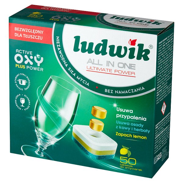 Ludwik All in one Lemon Tabletki do zmywarek 900 g (50 sztuk)