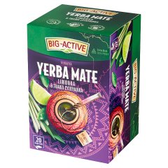 Big-Active Herbatka Yerba Mate limonka & trawa cytrynowa 30 g (20 x 1,5 g)
