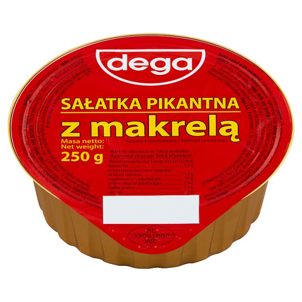 dega Sałatka pikantna z makrelą 250 g