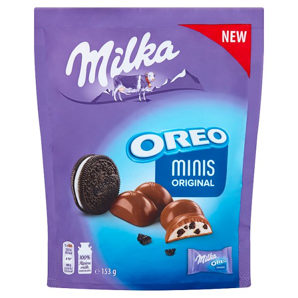 Milka Minis Original Czekolada mleczna Oreo 153 g (10 sztuk)