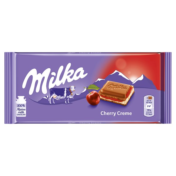 Milka Czekolada mleczna wiśniowa 100 g