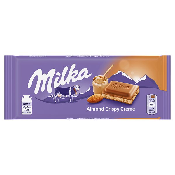 Milka Czekolada mleczna z chrupiącym nadzieniem migdałowym 90 g