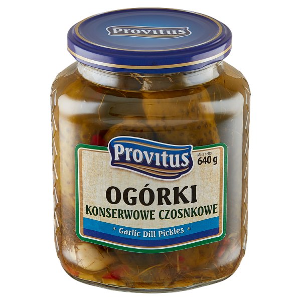 Provitus Ogórki konserwowe czosnkowe 640 g