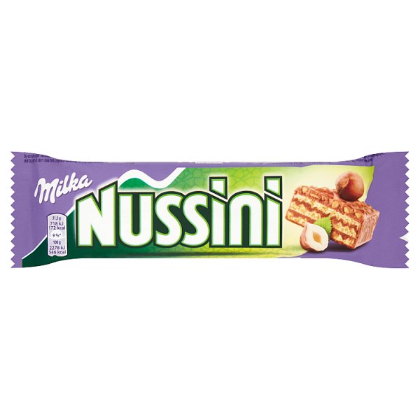 Milka Nussini Wafelek z orzechowo-kakaowym nadzieniem 31,5 g