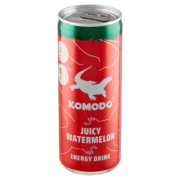 Komodo Gazowany napój energetyzujący o smaku arbuzowym 250 ml