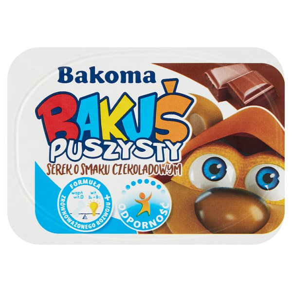 Bakoma Bakuś Puszysty serek o smaku czekoladowym 90 g