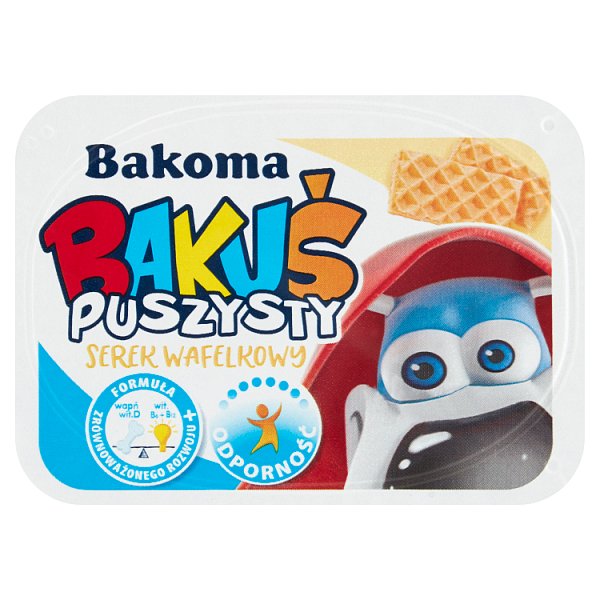 Bakoma Bakuś Puszysty serek wafelkowy 90 g