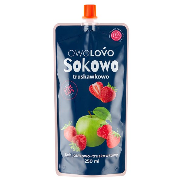 OWOLOVO Sokowo truskawkowo Sok jabłkowo-truskawkowy 250 ml