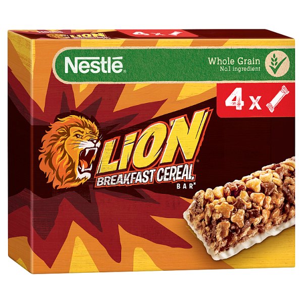 Nestlé Lion Płatki śniadaniowe w formie batonika 100 g (4 x 25 g)