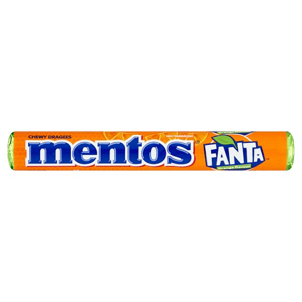 Mentos Fanta Cukierki do żucia smak pomarańczowy 37,5 g