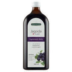 Premium Rosa Suplement diety sok wyciskany bezpośrednio jagoda + 5 ziół 500 ml