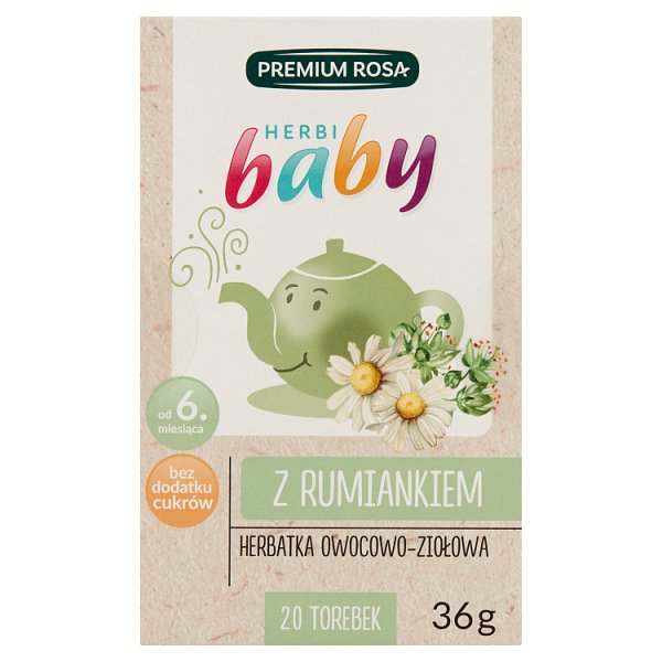 Premium Rosa Herbi Baby Herbatka owocowo-ziołowa z rumiankiem 36 g (20 x 1,8 g)