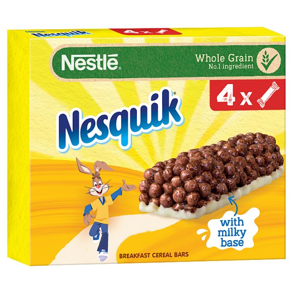Nestlé Nesquik Płatki śniadaniowe w formie batonika 100 g (4 x 25 g)