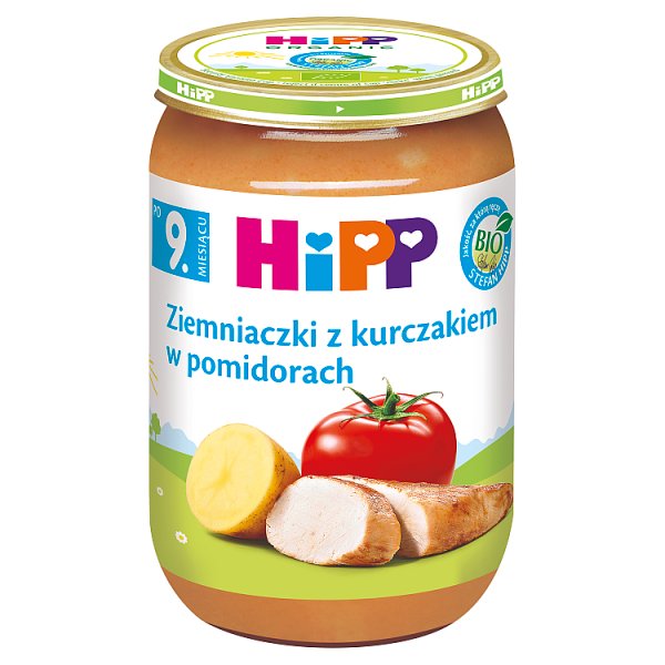 HiPP BIO Ziemniaczki z kurczakiem w pomidorach po 9. miesiącu 220 g