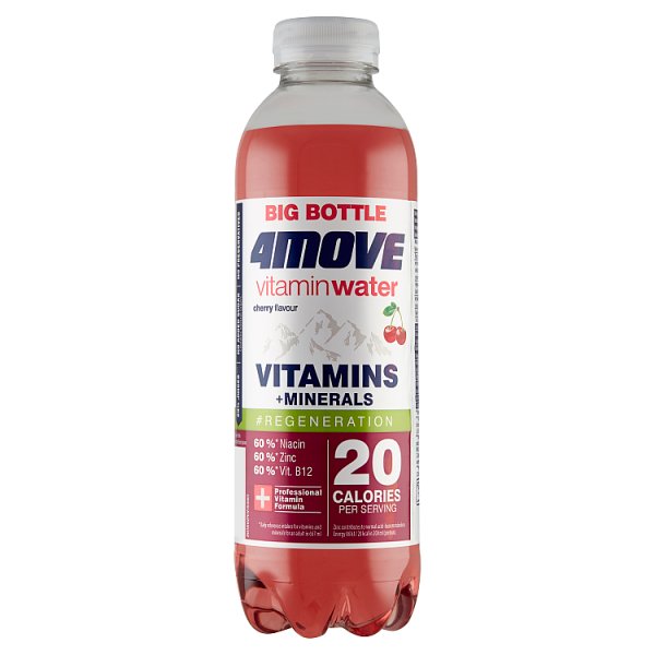4Move Vitamin Water Vitamins Napój niegazowany o smaku wiśniowym 667 ml