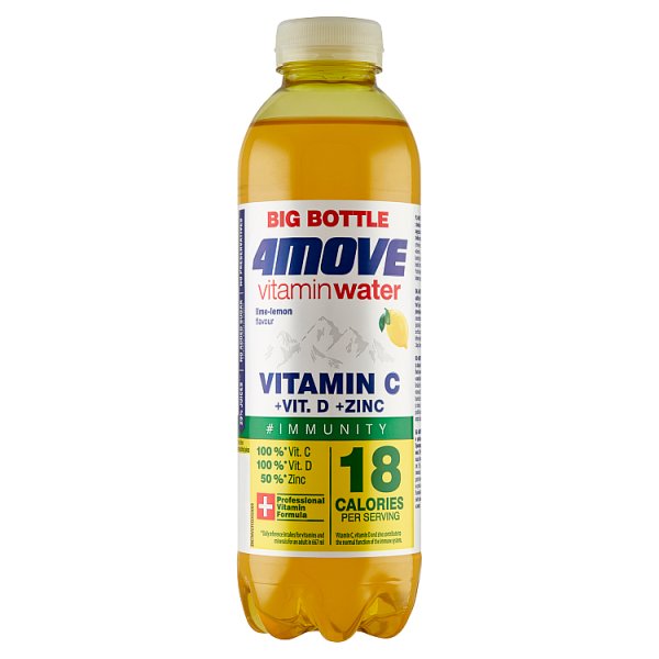4Move Vitamin Water Immunity Napój niegazowany o smaku limonkowo-cytrynowym 667 ml