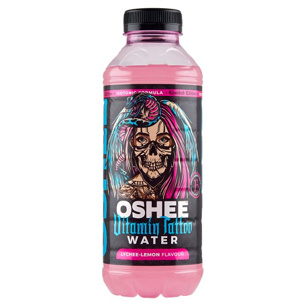 Oshee Witamin Tattoo Water Napój izotoniczny niegazowany o smaku liczi i cytryny 555 ml
