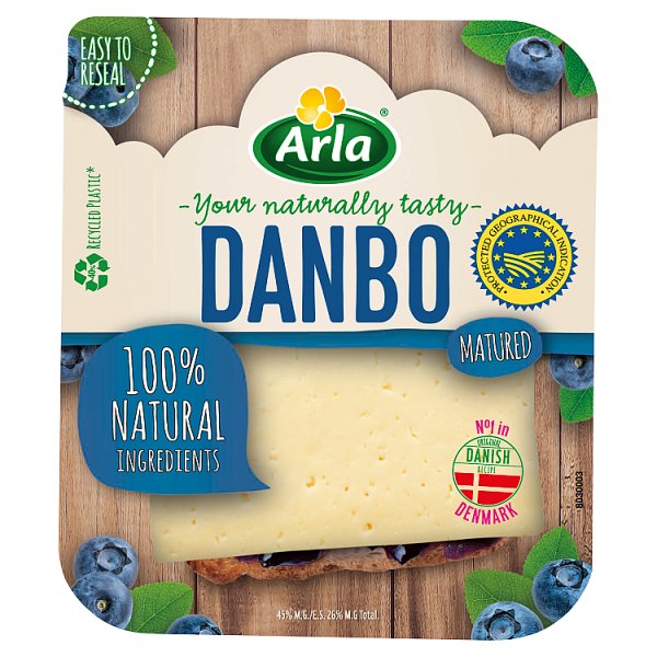 Arla Duński ser Danbo w plastrach 26 % tłuszczu 150 g