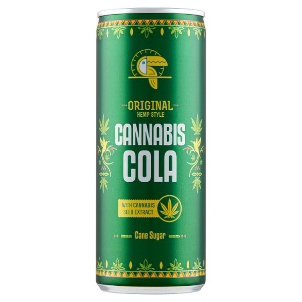 Cannabis Cola Napój gazowany o smaku coli z ekstraktem nasion konopii 250 ml