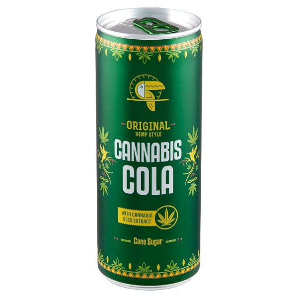 Cannabis Cola Napój gazowany o smaku coli z ekstraktem nasion konopii 250 ml