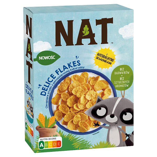 Nestlé Nat Chrupiące płatki z pełnoziarnistej kukurydzy 340 g
