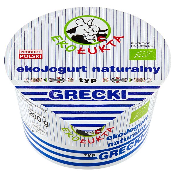 Ekołukta Eko jogurt naturalny typ grecki 200 g