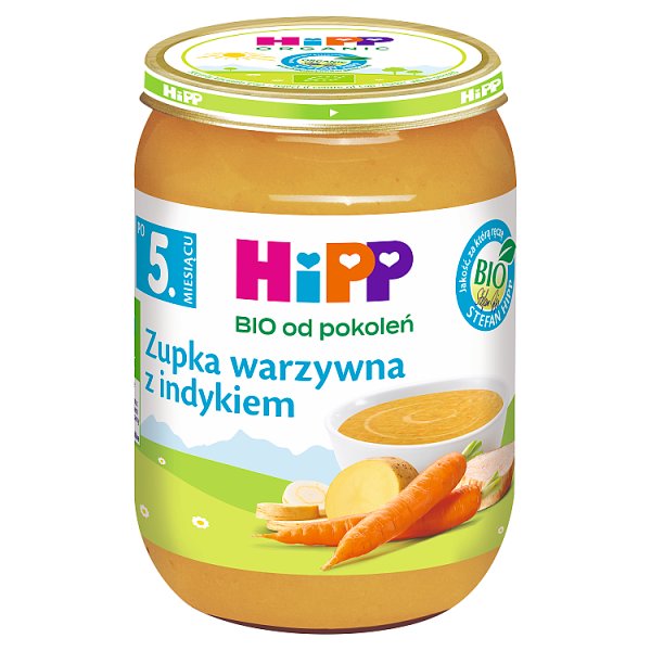 HiPP ΒIO Zupka warzywna z indykiem po 5. miesiącu 190 g