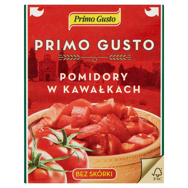 Primo Gusto Pomidory w kawałkach bez skórki 390 g