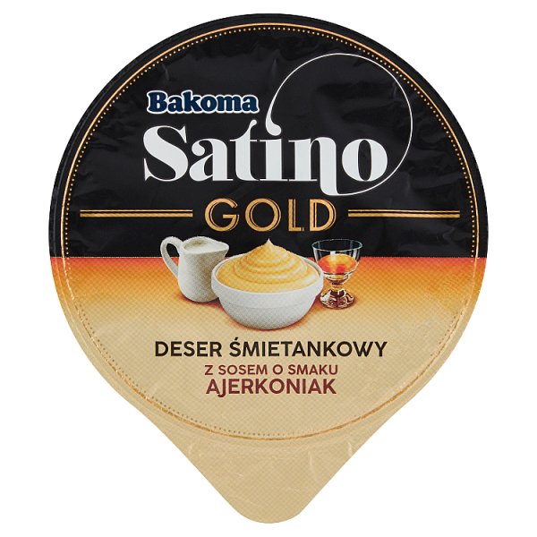 Bakoma Satino Gold Deser śmietankowy z sosem o smaku ajerkoniak 135 g