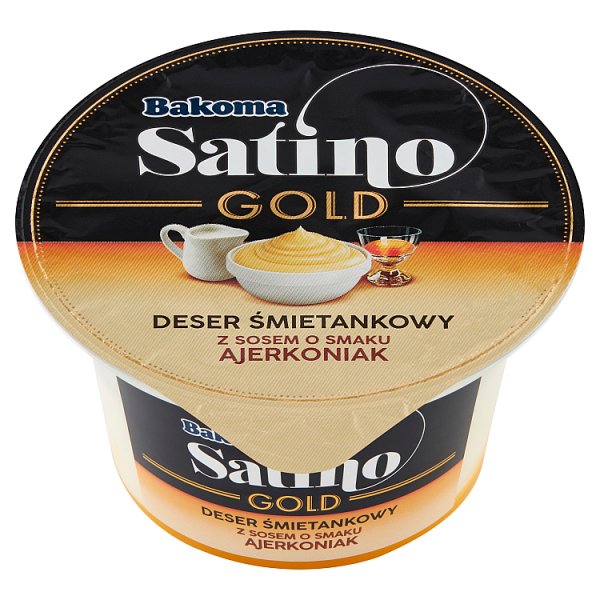 Bakoma Satino Gold Deser śmietankowy z sosem o smaku ajerkoniak 135 g