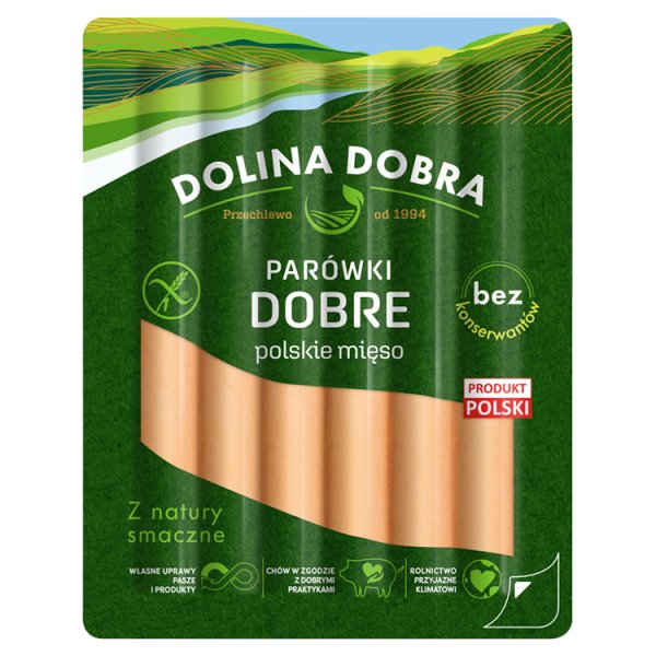 Dolina Dobra Parówki dobre polskie mięso 225 g