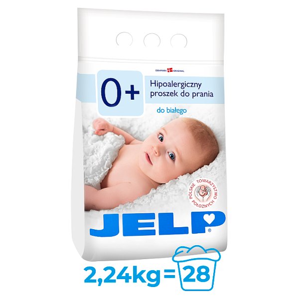 JELP 0+ Hipoalergiczny proszek do prania do białego 2,24 kg (28 prań)