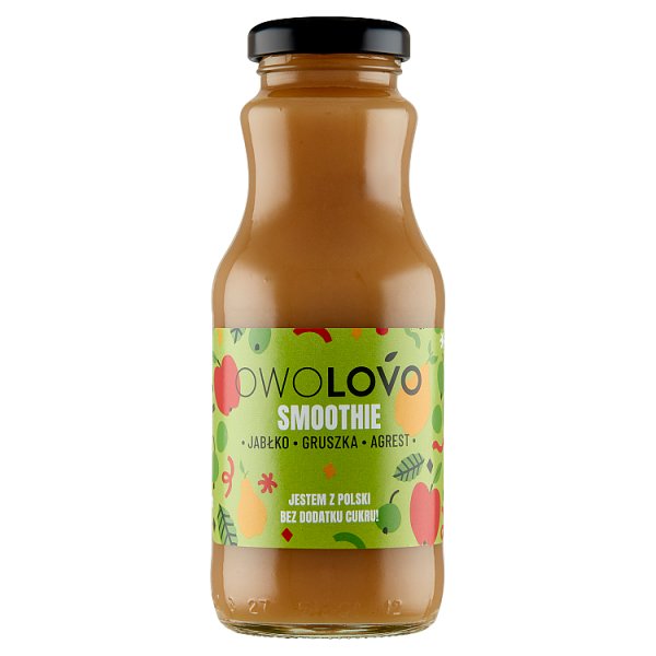 OWOLOVO Smoothie jabłko gruszka agrest 250 ml