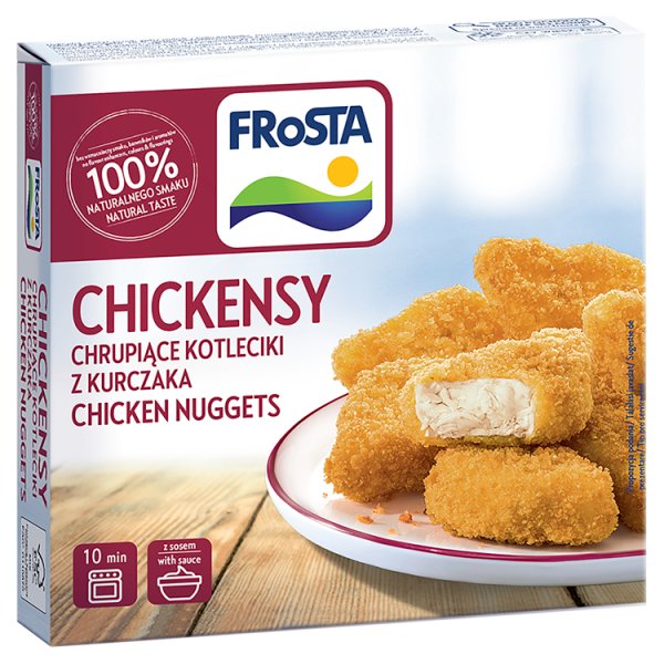 FRoSTA Chickensy Chrupiące kotleciki z kurczaka 250 g + sos 25 ml