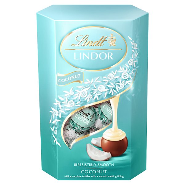 Lindt Lindor Praliny z czekolady mlecznej z kokosowym nadzieniem 200 g