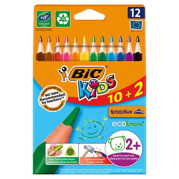 BiC Kids Evolution Kredki o trójkątnym kształcie 12 sztuk