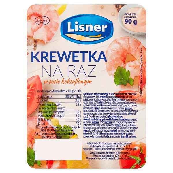 Lisner Krewetka na raz w sosie koktajlowym 90 g