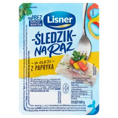 Lisner Śledzik na raz w oleju z papryką 100 g