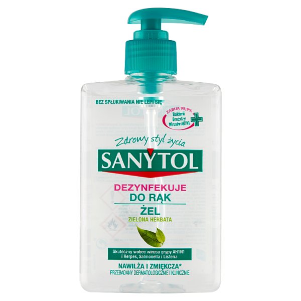 Żel do rąk Sanytol dezynfekuje zielona herbata 
