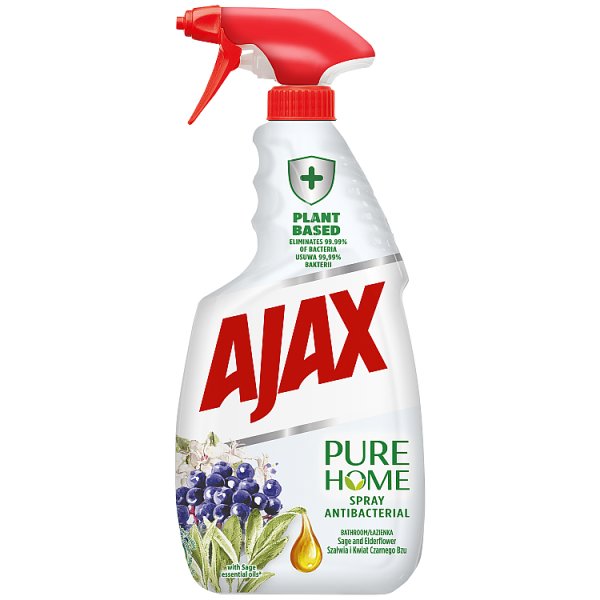 Ajax PURE HOME Szałwia i Kwiat Czarnego Bzu środek czyszczący do łazienki spray 500 ml