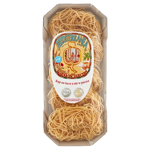 Mediterranea Makaron jajeczny 102 wstążka wąska 250 g