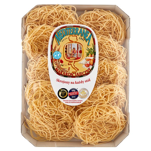 Mediterranea Makaron jajeczny 102 wstążka wąska 500 g