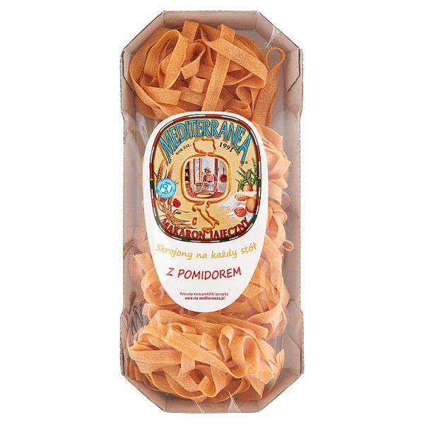 Mediterranea Makaron jajeczny 110 z pomidorem 250 g